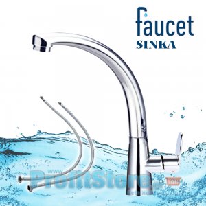 Μπαταρία Νεροχύτη Πάγκου Αναμεικτική - Faucet Sinka 100