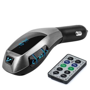Πομπός Αυτοκινήτου Fm Αναμεταδότης Bluetooth &amp; Φορτιστής USB, SD, AUX με Τηλεχειριστήριο