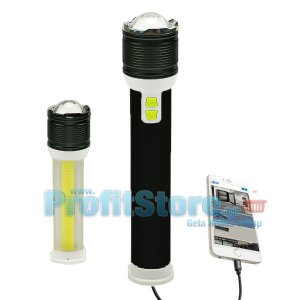 Επαναφορτιζόμενος Διπλός Φακός 800Lm LED Cree με Powerbank USB, SUPER ZOOM &amp; Μεγάλη Διάρκεια