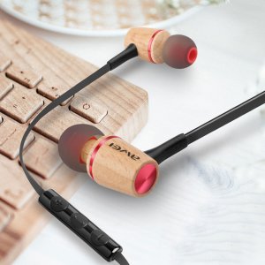 Ξύλινα Ακουστικά Awei - Deepbass In-Ear Earphones