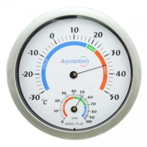 Μεγάλο Υγρόμετρο &amp; Θερμόμετρο Ακριβείας Anymeters TH-2F