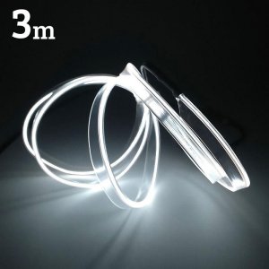 Εύκαμπτο LED Καλώδιο 3m - Φωτιζόμενη Ταινία για την Εσωτερική Διακόσμηση κάθε Αυτοκινήτου - Άσπρο