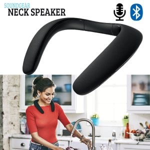 Ασύρματο Ηχείου Λαιμού Bluetooth με Μικρόφωνο, USB &amp; AUX - Neck Speaker Surround Sound