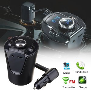 Ασύρματος Πομπός Αυτοκινήτου 12V &amp; 24V Bluetooth με AUX, USB, MicroSD &amp; Διπλός Φορτιστής USB - MP3 Player Car FM Transmitter