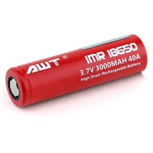 AWT 18650 3.000mA 40A High Drain - Υψηλής Απόδοσης Επαναφορτιζόμενη μπαταρία λιθίου Li-ion Flat Top