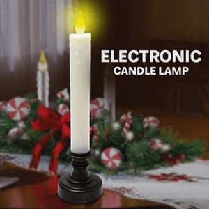 Διακοσμητικό Ρετρό Κερί Μπαταρίας με LED Εφέ Φλόγας 6 x 22cm - Electronic Candle Lamp