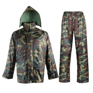 Αδιάβροχη Αντιανεμική Φόρμα Αντοχής Camouflage για την Μηχανή, Κυνήγι ή Αγροτικές Δουλειές One Size 14936