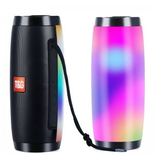 LED Φορητό Ασύρματο Ηχοσύστημα Bluetooth με Φωτισμό &amp; FM Ραδιόφωνο - Ηχείο Multimedia Player Radio - Επαναφορτιζόμενο