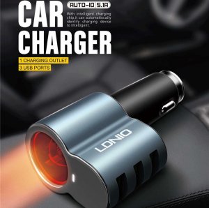 Φορτιστής Αναπτήρα Αυτοκινήτου 3 USB - LDNIO Car Charger Speed Universal