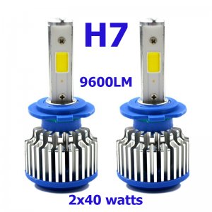 LED Φώτα Αυτοκινήτου H7 6000K 9600LM (2x4800) 80W (2x40W) CAN BUS 12-24V
