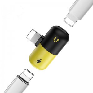 Αντάπτορας για Ακουστικά &amp; Φόρτιστη Splitter Apple Lightning Male to Dual Lightning για Φόρτιση &amp; Handsfree Female