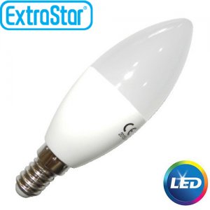 Λαμπτήρας LED ExtraStar 3.5W C37 E14 με Θερμό Φως