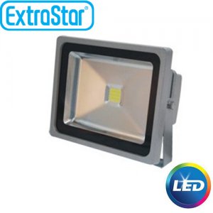 Slim Προβολέας LED 20W Ψυχρό Λευκό- Αδιάβροχος IP65 Υψηλής Απόδοσης - 80 οικονομία ExtraStar 18080