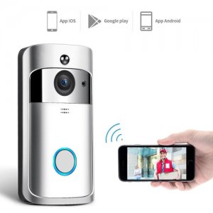 Wifi Κουδούνι Πόρτας 720p Full HD Κάμερα - Video Δικτυακό Doorbell Two-way Audio EKN-V5-SL