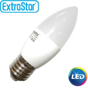 Λαμπτήρας LED ExtraStar P37 7W E27 με Ψυχρό Φως