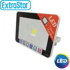 Extra Slim Προβολέας LED ExtraStar 30W με Ψυχρό Φως