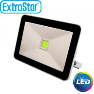 Extra Slim Προβολέας LED ExtraStar 20W με Πράσινο Φως