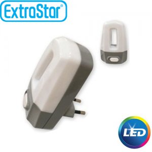 Φωτάκι Νυκτός LED ExtraStar με Διακοπτη 1W με Ψυχρό Φως