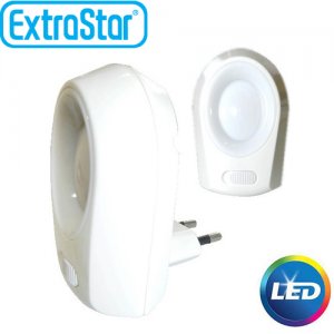 Φωτάκι Νυκτός LED ExtraStar με Διακοπτη 1W με Ψυχρό Φως