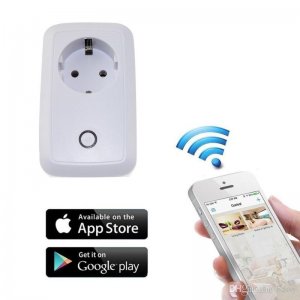 Έξυπνη Wifi Wireless Τηλεχειριζόμενη Πρίζα Ρεύματος ANDOWL 10A-18782 2200W Έλεγχος μέσω Smartphone App - EU