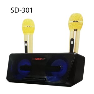 Φορητό Ηχοσύστημα Bluetooth USB,SD Karaoke Με 2 Μικρόφωνα Mp3 Player - Multimedia Speaker Μαύρο SD-301