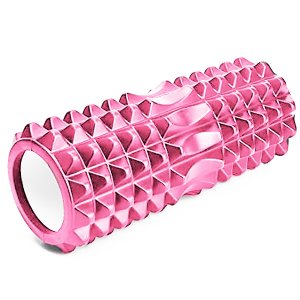 Foam Roller - Κύλινδρος Μασάζ, Αποκατάστασης, Διάτασης Μυών &amp; Ισορροπίας 32,5cm - Deep Muscle Tissue Massage Cilindro Ροζ