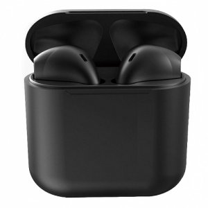 Ασύρματα Ακουστικά Αφής - inPods 12 Bluetooth Earphones With Charging Box με Αυτόματη Σύνδεση Pop-up στο Κινητό - Μαύρα Macaron