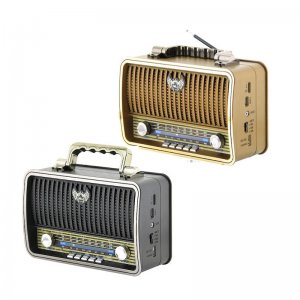 Ρετρό Επαναφορτιζόμενο Φορητό Ραδιόφωνο Bluetooth Wireless και MP3 Player - Multimedia Radio Player - Διατίθεται σε 2 Χρώματα