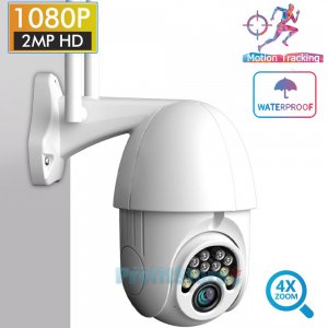 Αδιάβροχη Ασύρματη IP WiFi Κάμερα FHD 1080p με Νυχτερινή Λήψη, Tracking Ανιχνευτή Κίνησης, Ειδοποίηση στο Κινητό, Mic, Ηχείο, Σειρήνα &amp; Micro SD
