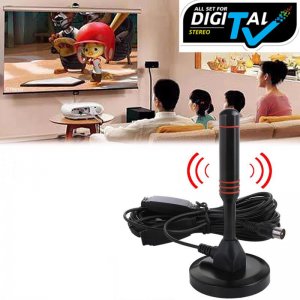 Μινι Ψηφιακή HDTV Κεραία Τηλεόρασης 360ᵒ Υψηλής Απολαβής 35dB με Μαγνητική Βάση - DVD Antenna Αναλογικό &amp; Ψηφιακό Σήμα