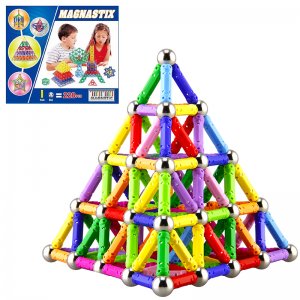 Σετ 228pcs Μαγνητικοί Ράβδοι Μπάρες &amp; Μπίλιες Κατασκευών - Παιδικό Παιχνίδι Magnetic Wand Game Magnastix