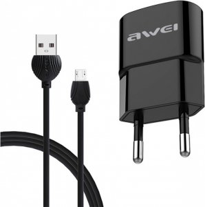 Σετ Φορτιστής - Καλώδιο Φόρτισης AWEI Micro USB 2.1A 1.2m