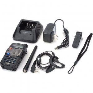 Ασύρματος Φορητός Dual Band Πομποδέκτης VHF,UHF Baofeng με Μικροακουστικό, Βάση Φόρτισης &amp; Φακό LED - 2-Way Walkie Talkie