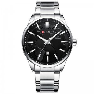 Ανδρικό Ρολόι Curren Silver-Black - Watch Men Waterproof Calendar Quartz Wrist