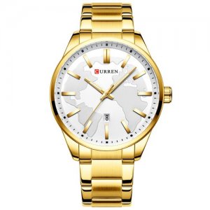 Ανδρικό Ρολόι Curren Gold-White - Watch Men Waterproof Calendar Quartz Wrist