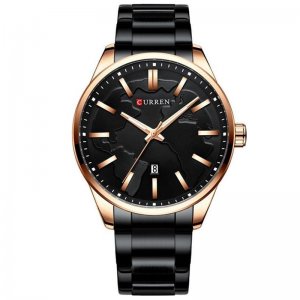 Ανδρικό Ρολόι Curren Black-Gold - Watch Men Waterproof Calendar Quartz Wrist