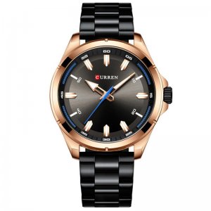 Ανδρικό Ρολόι Curren Black - Mens Quartz Watch Large Dial Fashion Business Waterproof