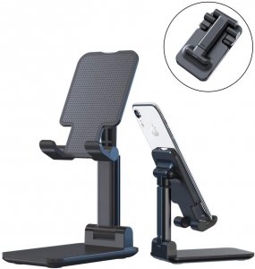 Αναδιπλούμενη Βάση Κινητού Τηλεφώνου - Tablet - Folding Desktop Phone Stand Μαύρη