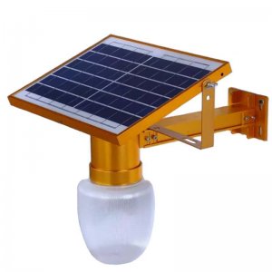 Ηλιακό Φωτιστικό 10Watt με Αισθητήρα Φωτός LED Χρυσό με Τηλεχειριστήριο