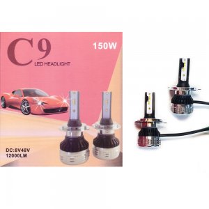 2 x Λαμπτήρες Φώτα Αυτοκινήτου CREE LED Kit H4 C9 12000LM - 6000Κ - 150W - CAN BUS 2τμχ