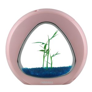 Mini Ενυδρείο - Δύο όψεων με Φωτισμό LED, Αντλία Νερού και Φίλτρο, Nobleza Ρόζ 30040