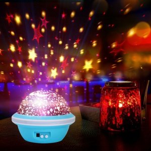 LED Προβολέας Φως USB για Παιδικό Υπνοδωμάτιο - UFO Starry Sky Moon Star Laser Night Lamp