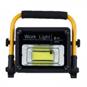 Ηλιακός Προβολέας Heavy Duty Αδιάβροχος 2.200lm LED με Μεταλλική Βάση - Επαναφορτιζόμενο Φωτιστικό Εδάφους Εργασίας 80W - Slim COB Working Light