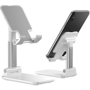 Αναδιπλούμενη Βάση Κινητού Τηλεφώνου - Tablet - Folding Desktop Phone Stand Λευκή