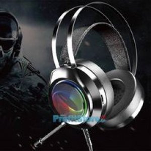 Gaming Ακουστικά Moxom Extra Over Ear 3D Surround USB Jack 3,5mm με Πολύχρωμο LED Φωτισμό &amp; Ρυθμιζόμενο Μικρόφωνο - Ενσύρματα PC &amp; PS4 Headset