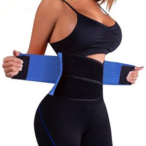 Ελαστική Ζώνη Μέσης Shapers Power Belt για Σύσφιξη &amp; Τοπικό Αδυνάτισμα - Body Shaper Belly Trainer Μπλε