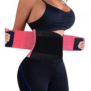 Ελαστική Ζώνη Μέσης Shapers Power Belt για Σύσφιξη &amp; Τοπικό Αδυνάτισμα - Body Shaper Belly Trainer Ροζ - OEM