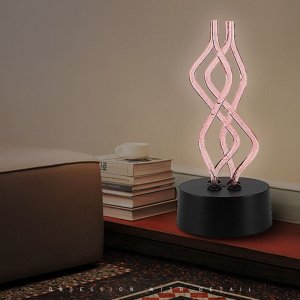 Διακοσμητικό Περιστρεφόμενο Κινούμενο Φωτιστικό με Εναλλασσόμενα Χρώματα &amp; Κουμπί Αφής - Seven Color LED Light