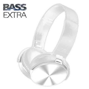 Ασύρματα On-Ear Super Bass Ακουστικά Bluetooth με Aux, SD,TF, FM Radio - Wireless Stereo Headphones Λευκό 450BT ΟΕΜ