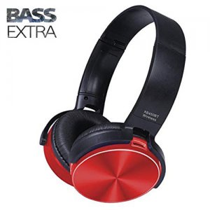 Ασύρματα On-Ear Super Bass Ακουστικά Bluetooth με Aux, SD,TF, FM Radio - Wireless Stereo Headphones Κόκκινο 450BT ΟΕΜ